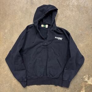 Vintage Wearguard Hoodie Men’s XL 1/4 Zip Pullover Outdoor Workwear Blue 90s